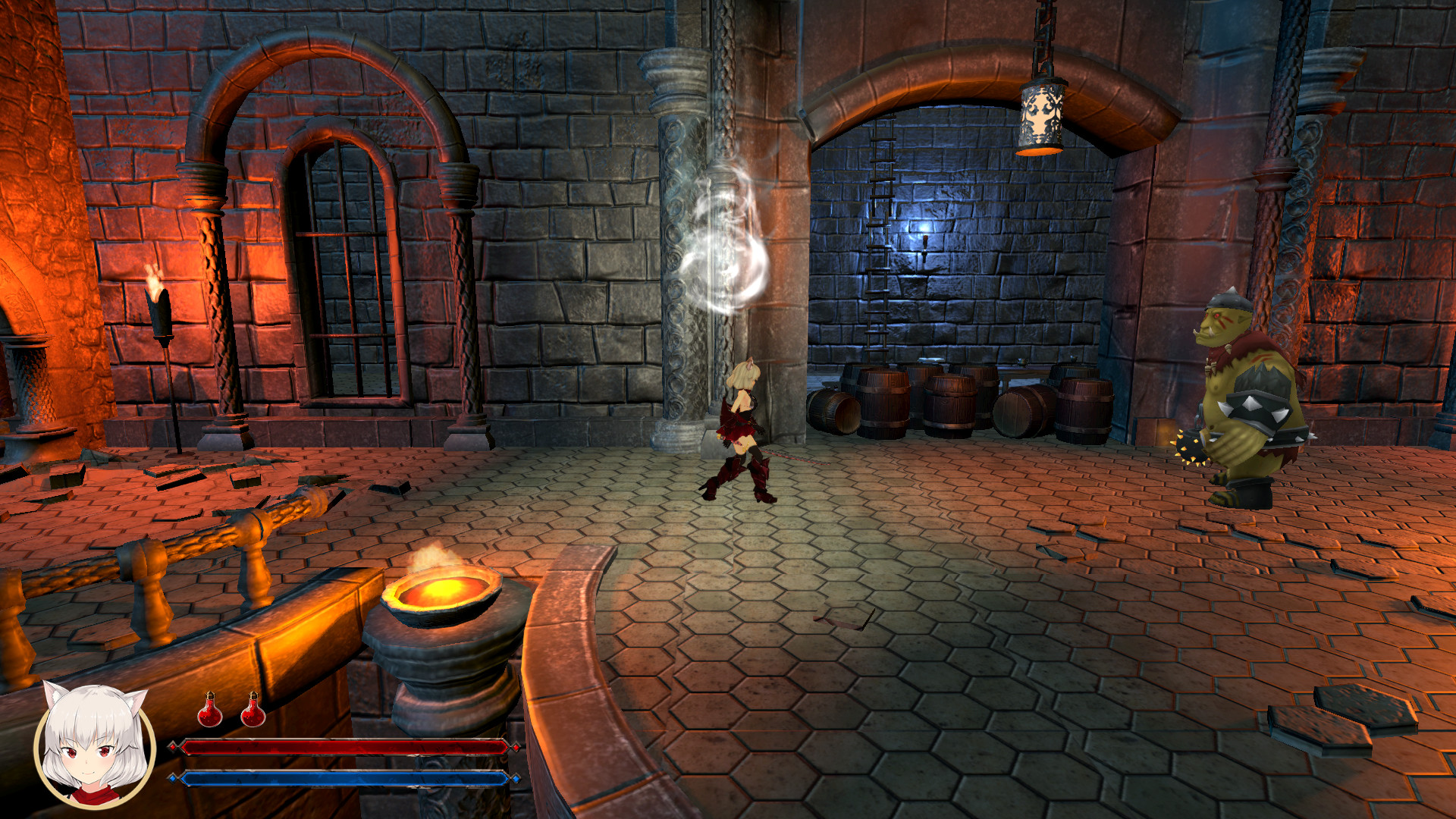 chaos souls 混沌之魂 游戏截图：Eris面对强大恶魔首领的挑战